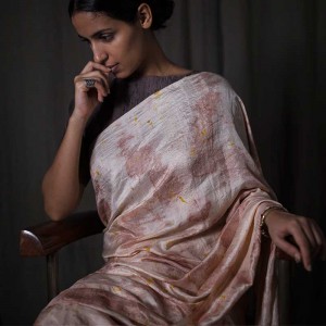 Shabnam Sari Coconut Gold