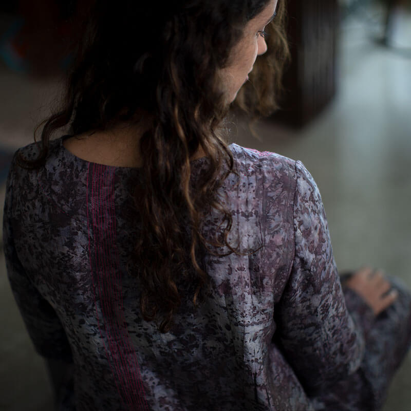 Stitch Tunic Dark Rose