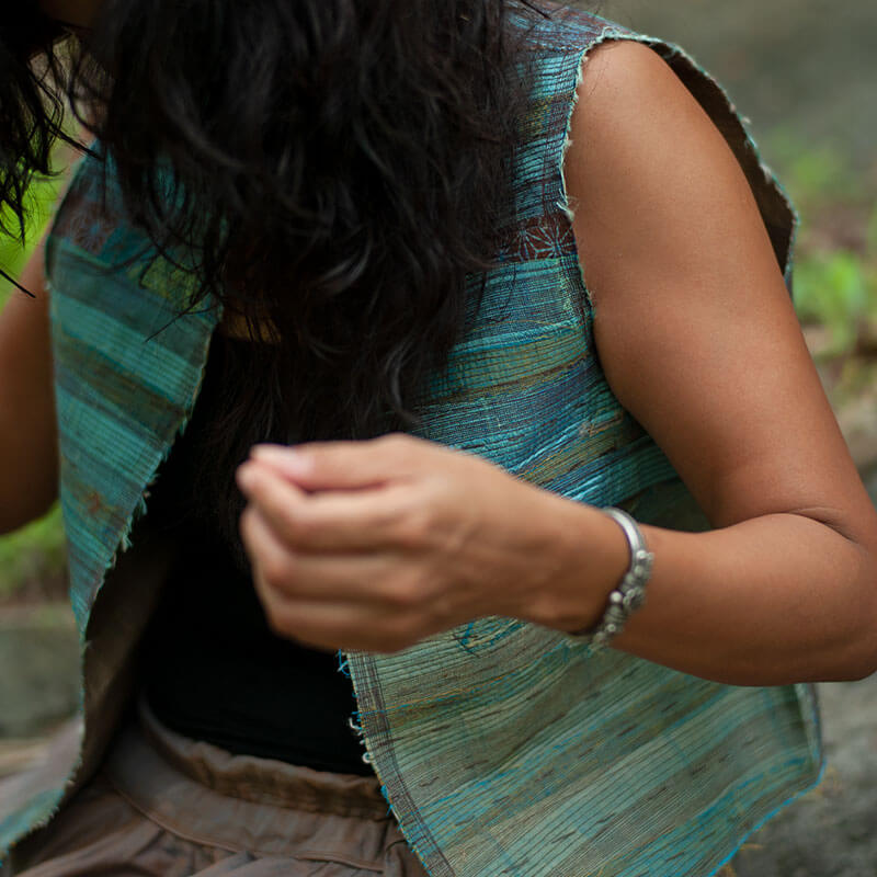 Chindi Jacket Aqua