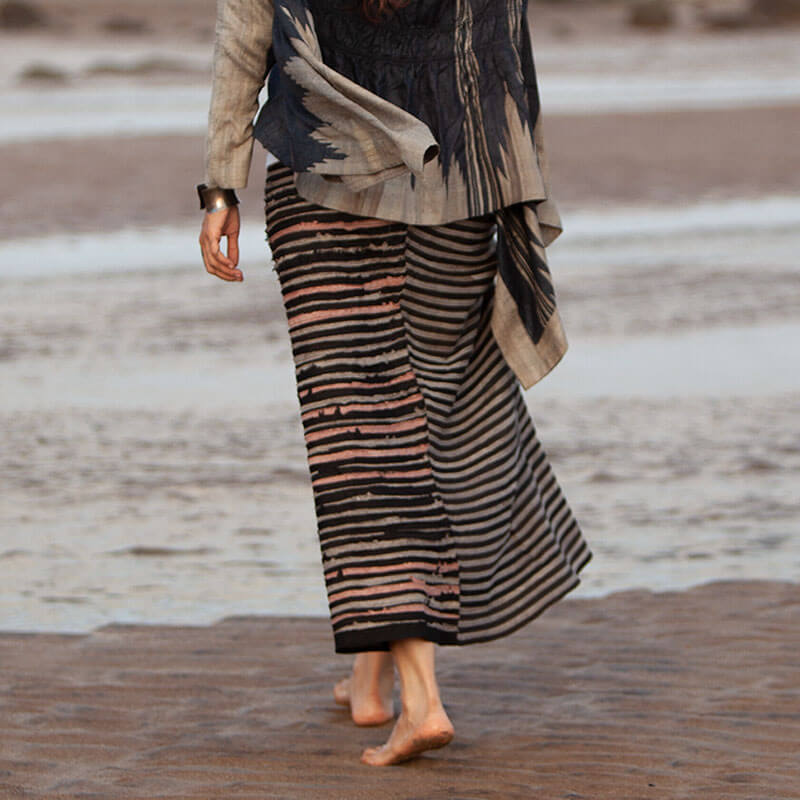 Rippled Skirt Carbon